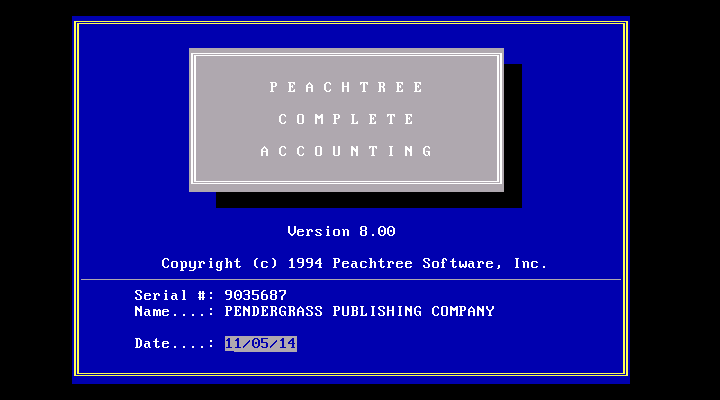 Peachtree Complete Accounting 8 - Splash